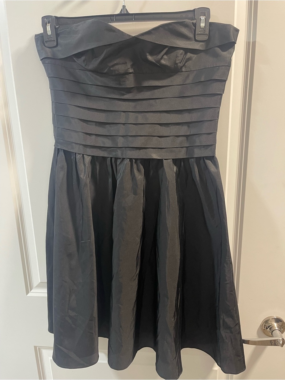 Marc Jacobs Strapless Black Pleated Bodice Party Dress Silk
